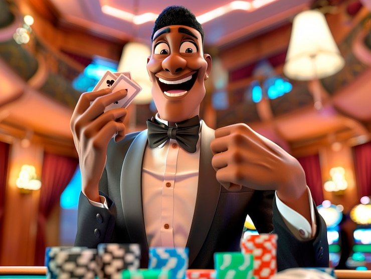 Antarmuka permainan Gonzo's Quest dengan kontrol dan informasi pemain yang jelas